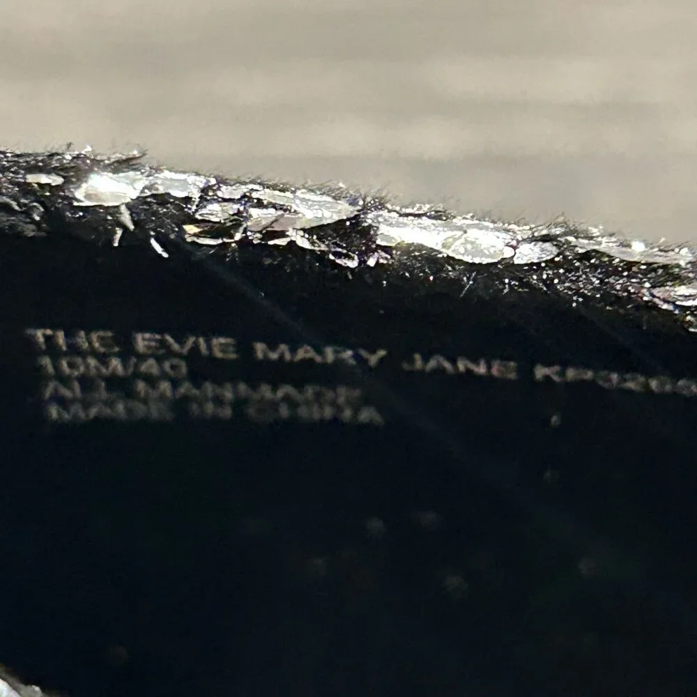 NEW Katy Perry The Evie Mary Jane Flats Size 10 / 40 Silver Metallic Memory Foam